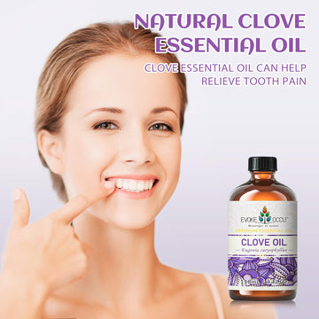 Evoke Occu Clove Essential Oil 4 Oz, Pure Clove Oil For Skin Massage Aromatherapy Diffuser- 4 Fl Oz
