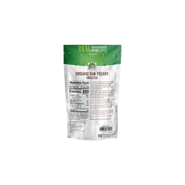 Now Real Food, Raw, Unsalted, Organic Pecans, No Added Oils, 10 Oz (284 G)