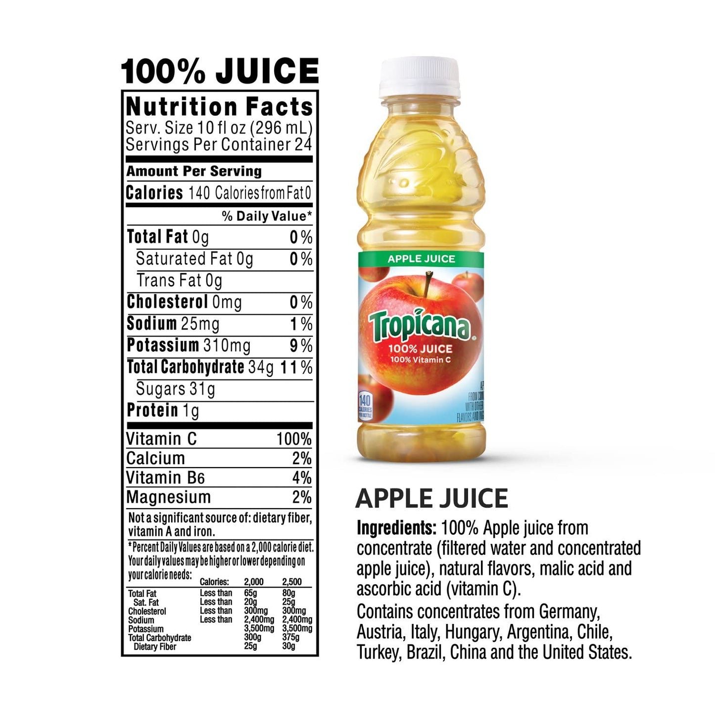 Tropicana 100% Orange & Apple Juice Variety Pack, Single Serve, 10 Fl Oz Bottles (Pack of 15) - Real Fruit Juice, Vitamin C Rich