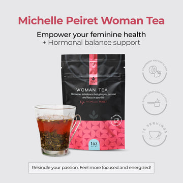 Michelle Peiret Woman Tea, Fenugreek And Fenugreek Tea With Fennel Seed, Hormonal Balance Support & Feminine Wellness, Strawberr
