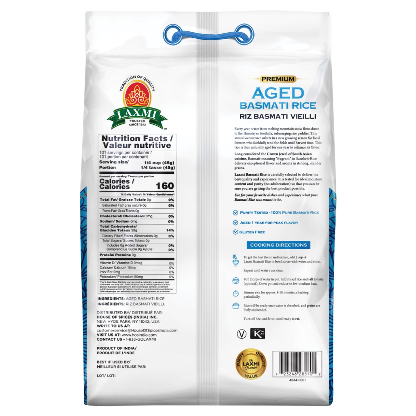 Laxmi Aged Basmati Rice 10 Lb