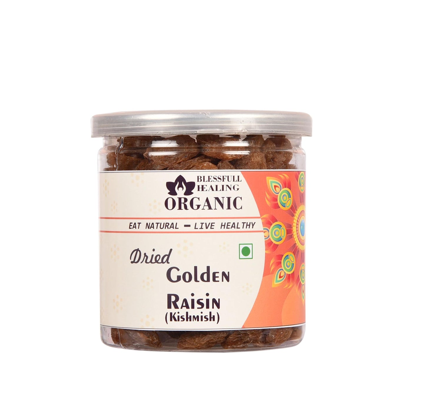 Blessfull Healing Organic Dried Golden Raisin (Kishmish) 300 Gram Airtight Container
