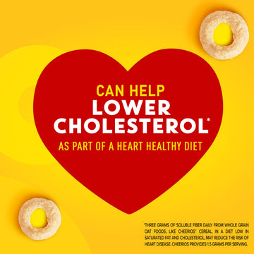 Cheerios Heart Healthy Cereal, Gluten Free Cereal with Whole Grain Oats, Large Size, 12 OZ