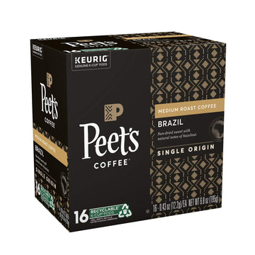 Peet'S Coffee Medium Roast Single Serve K-Cup Coffee Pods, Single Origin Brazil, 16 Count