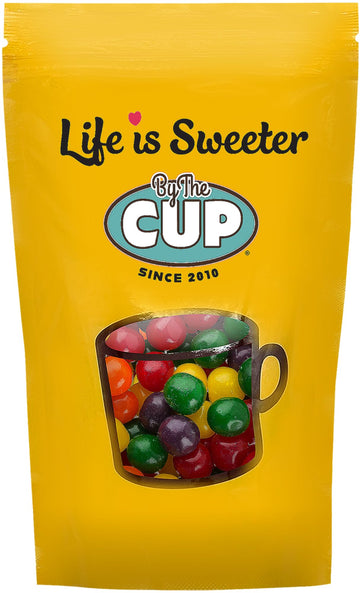 By The Cup Assorted Fruit Sours Chewy Candy, 1 Lb Bulk Bag