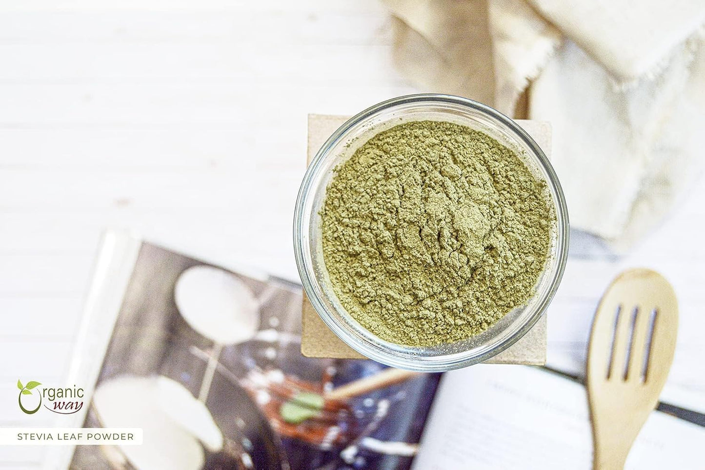 Organic Way Stevia Leaf Powder (Stevia Rebaudiana) - Kosher & USDA Certified | Vegan, Non-GMO & Gluten Free | Natural Sweetener