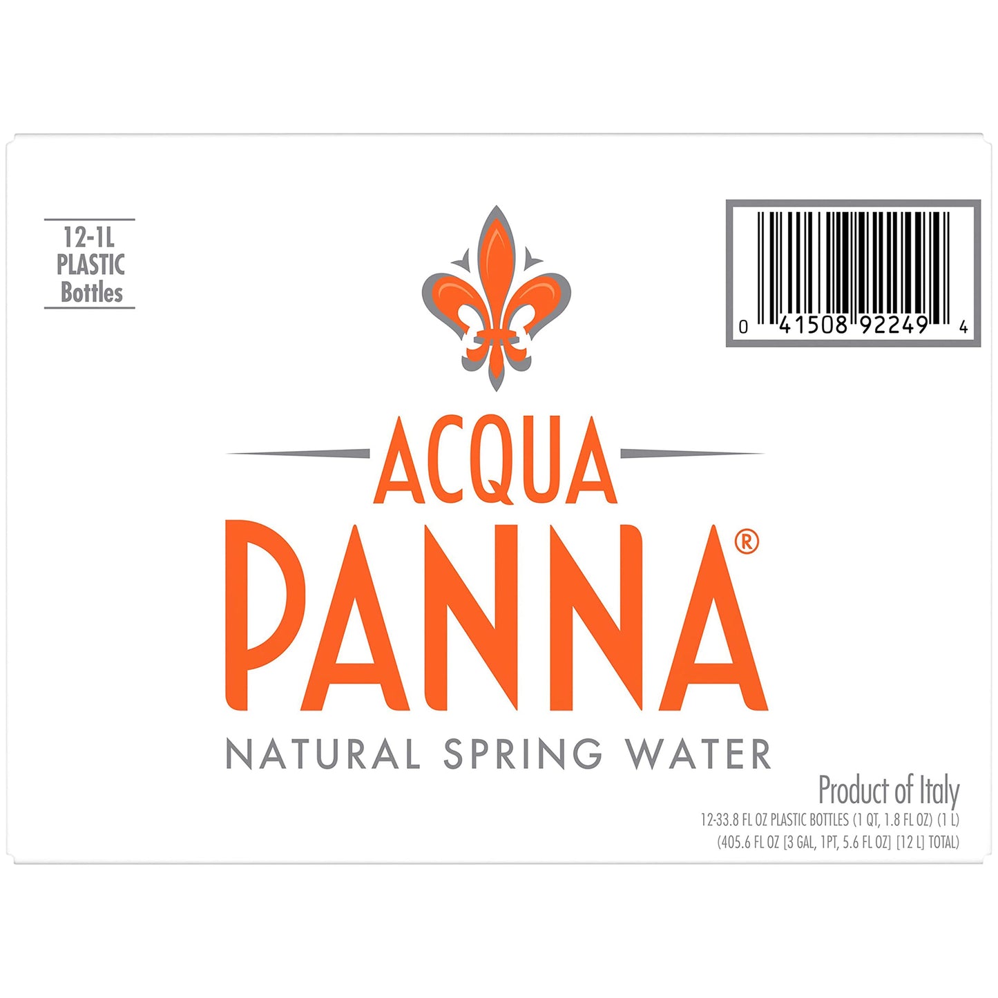 Acqua Panna Natural Spring Water, 33.8 Fl Oz (Pack of 12), Clear, Refreshing Taste