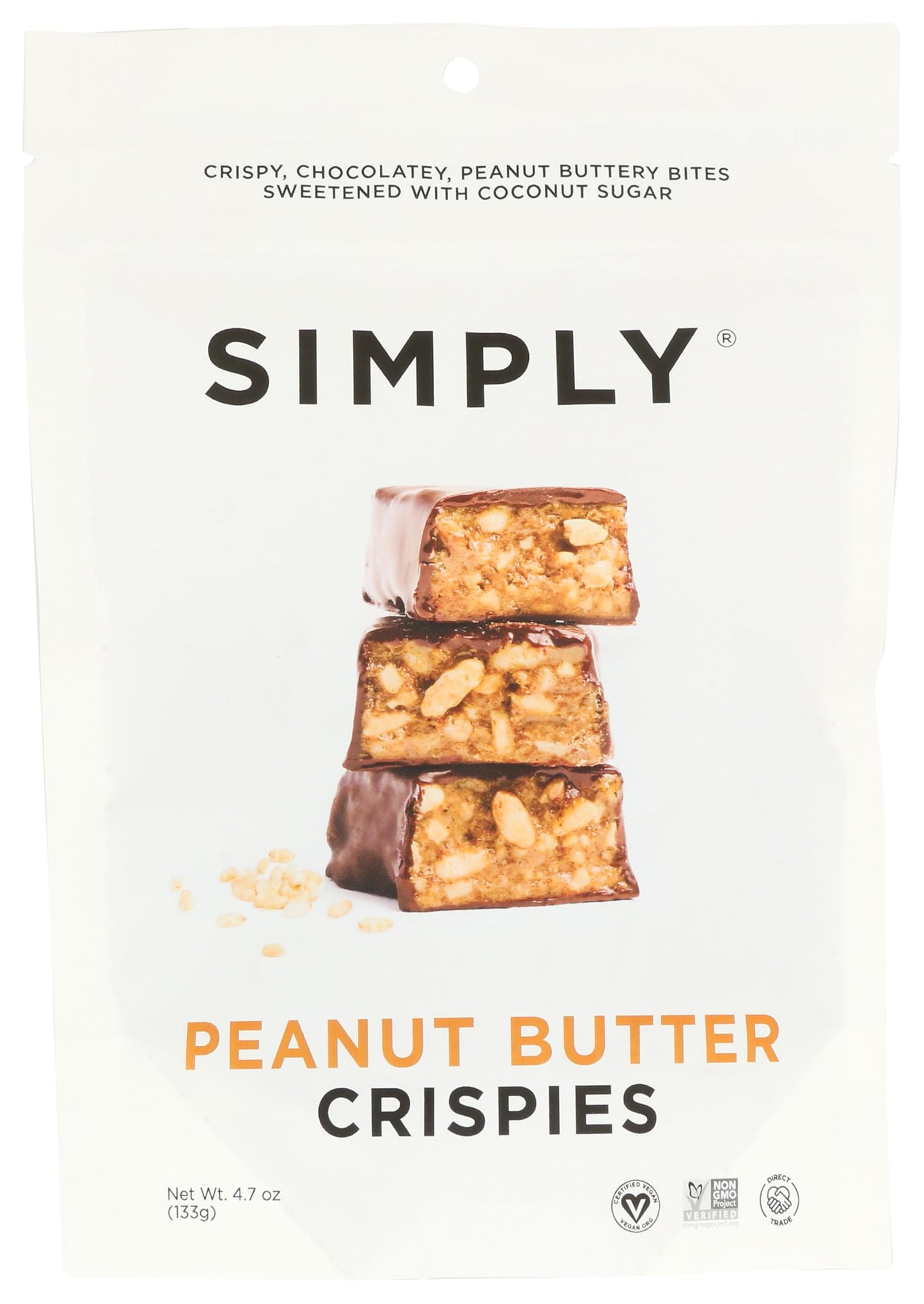 Simply Gum Dark Chocolate Peanut Butter Crispies, 4.7 OZ