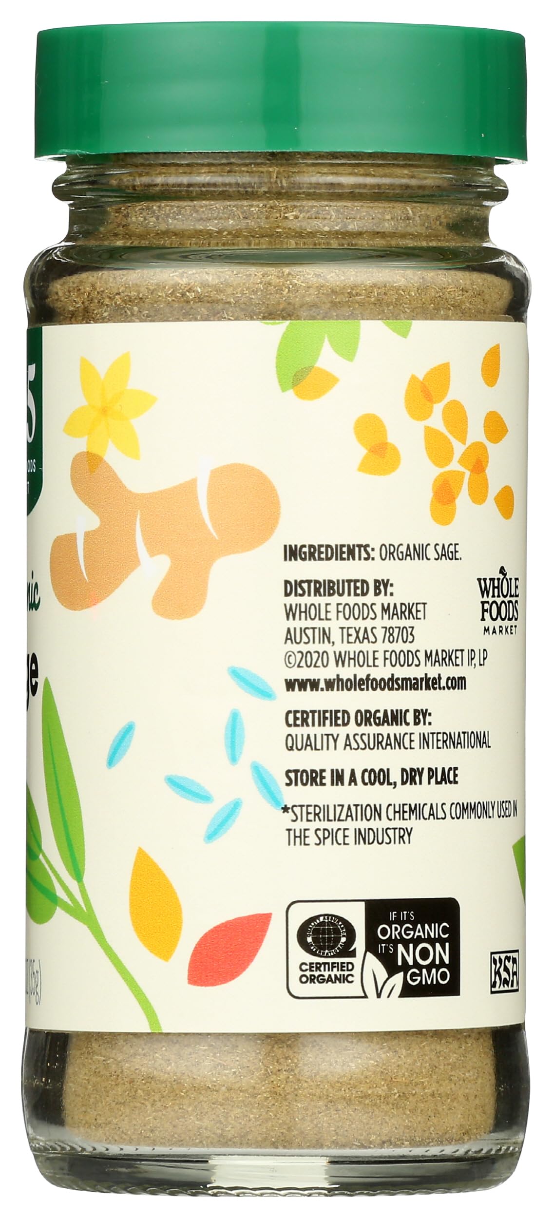 365 Everyday Value Organic Sage, Natural Color, 1.23 oz - Culinary Herb, Pack of 1