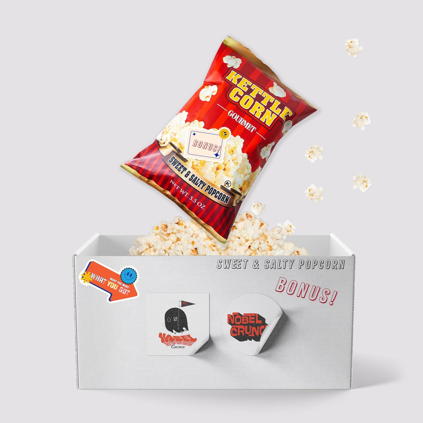 Raspberry Zingers (2, 10ct packs - 20 Zingers) - Sweet and Salty Kettle Popcorn (1, 5.5oz bag) - 3 Items Total