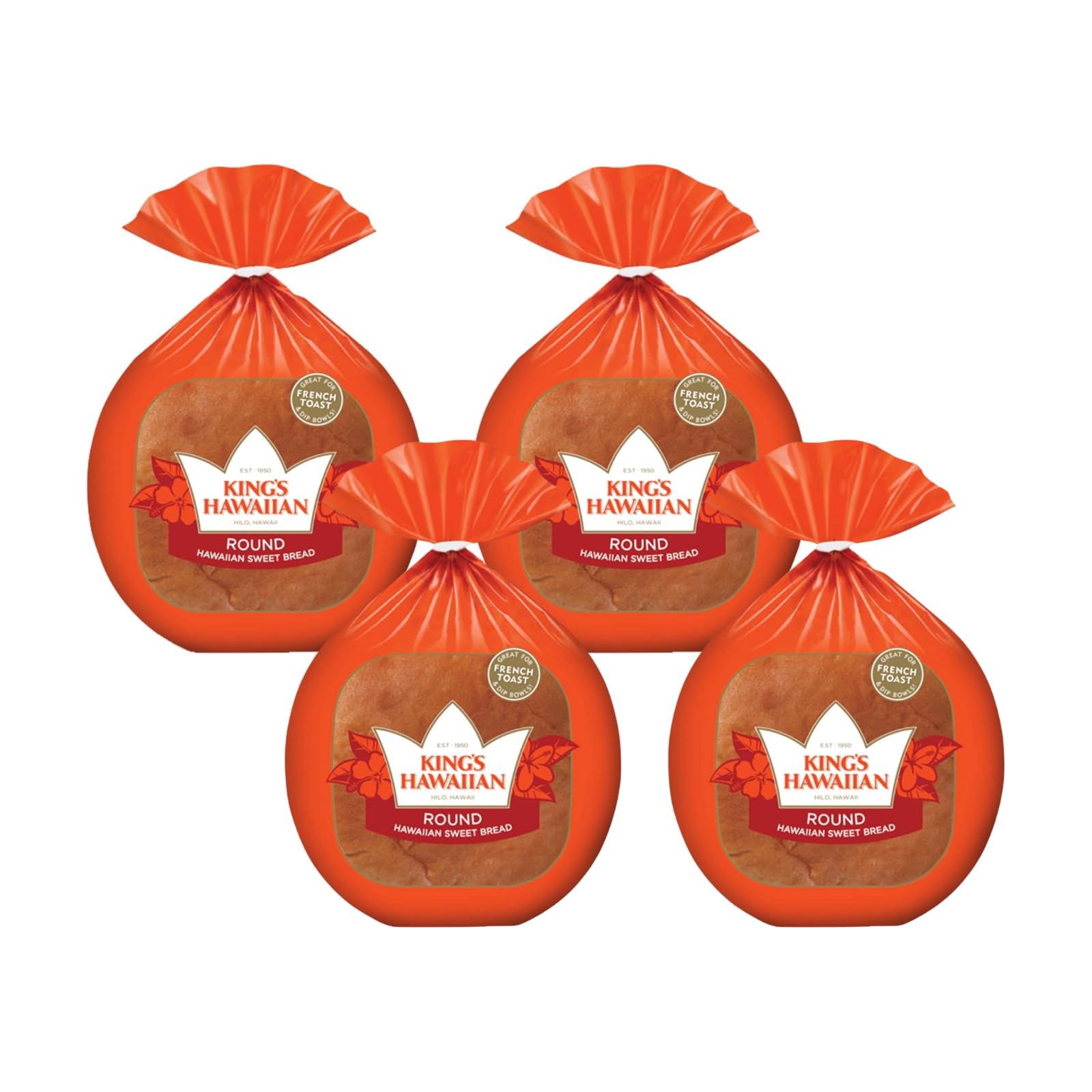 King'S Hawaiian Original Hawaiian Sweet Round Bread 16 Ounce (Pack Of 4)