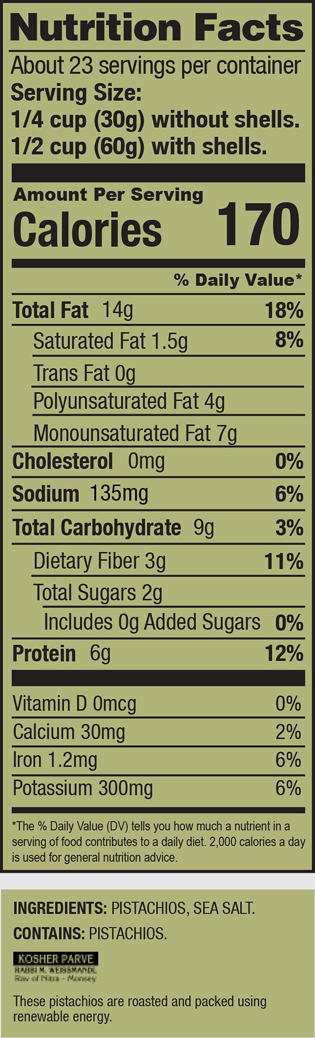 Setton Farms Premium Pistachios, Dry Roasted With Sea Salt, 3Lb Bag (48 Oz)