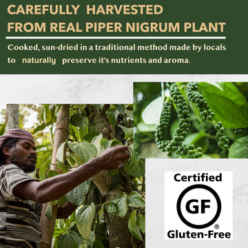 All Goods 8Oz Black Peppercorns From Malabar For Grinder Refill - Whole Black Pepper Bulk, Fresh Peppers, Pimienta Negra Entera