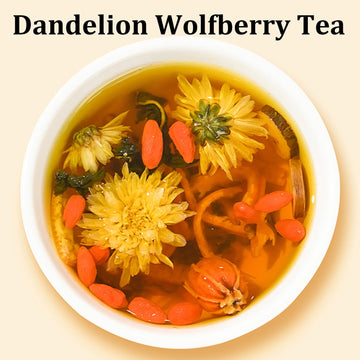 Dandelion Wolfberry Tea - Supports Kidneys & Liver Health With A Natural Blend Of Seven Herbal Ingredients, 2Bag(24Pcs)