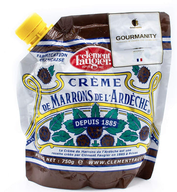 Clement Faugier Chestnut Spread From France 26.4 Oz (Pack Of 2) Chestnut Jam Pouch | Creme De Marron Chestnut Puree | Chestnut P