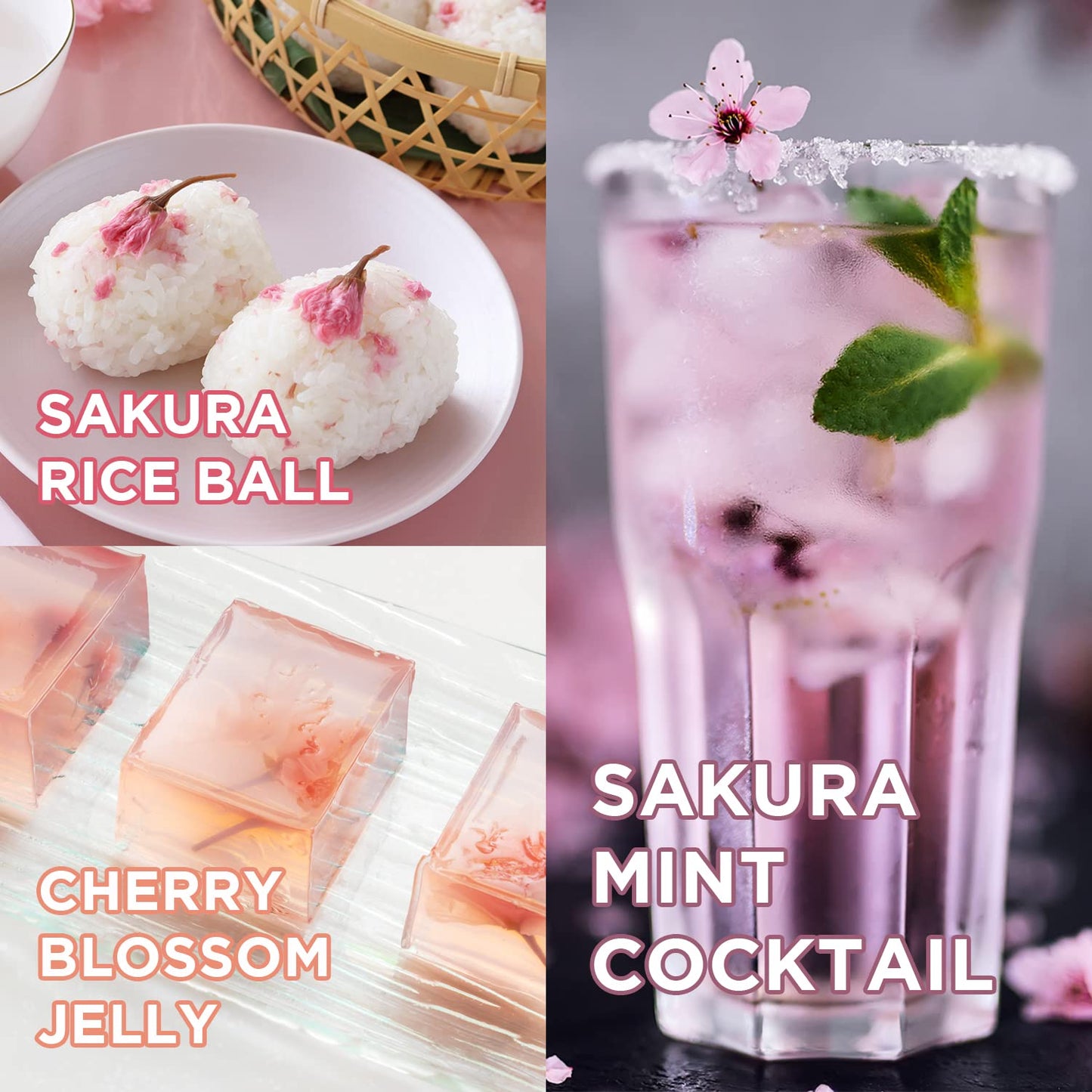 Nestlady Edible Salt Pickled Sakura, Pickled Sakura Cherry Blossoms, ????70G / 2.47Oz