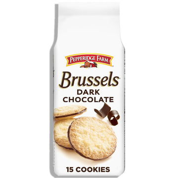 Pepperidge Farm Brussels Dark Chocolate, 15 Lace Cookies, 5.25 Oz. Bag
