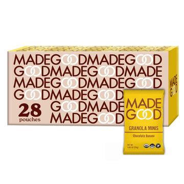 MadeGood Chocolate Banana Granola Bites, 28 Count, Organic and Delicious Snacks