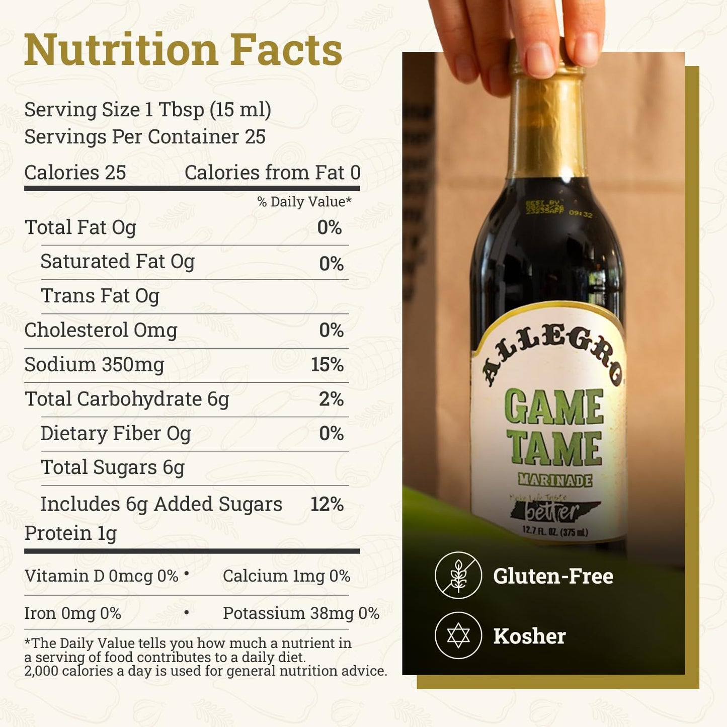 ALLEGRO - The Marinate Everything Marinades - Game Tame 12.7 oz, Pack of 4
