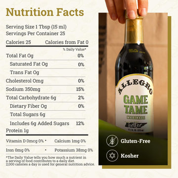 ALLEGRO - The Marinate Everything Marinades | Perfect Marinades for Meat & Veggies | Marinade for Grilling Roasting & Cooking | Kosher & Gluten Free | 12.7 Oz (Pack of 1) - Game Tame