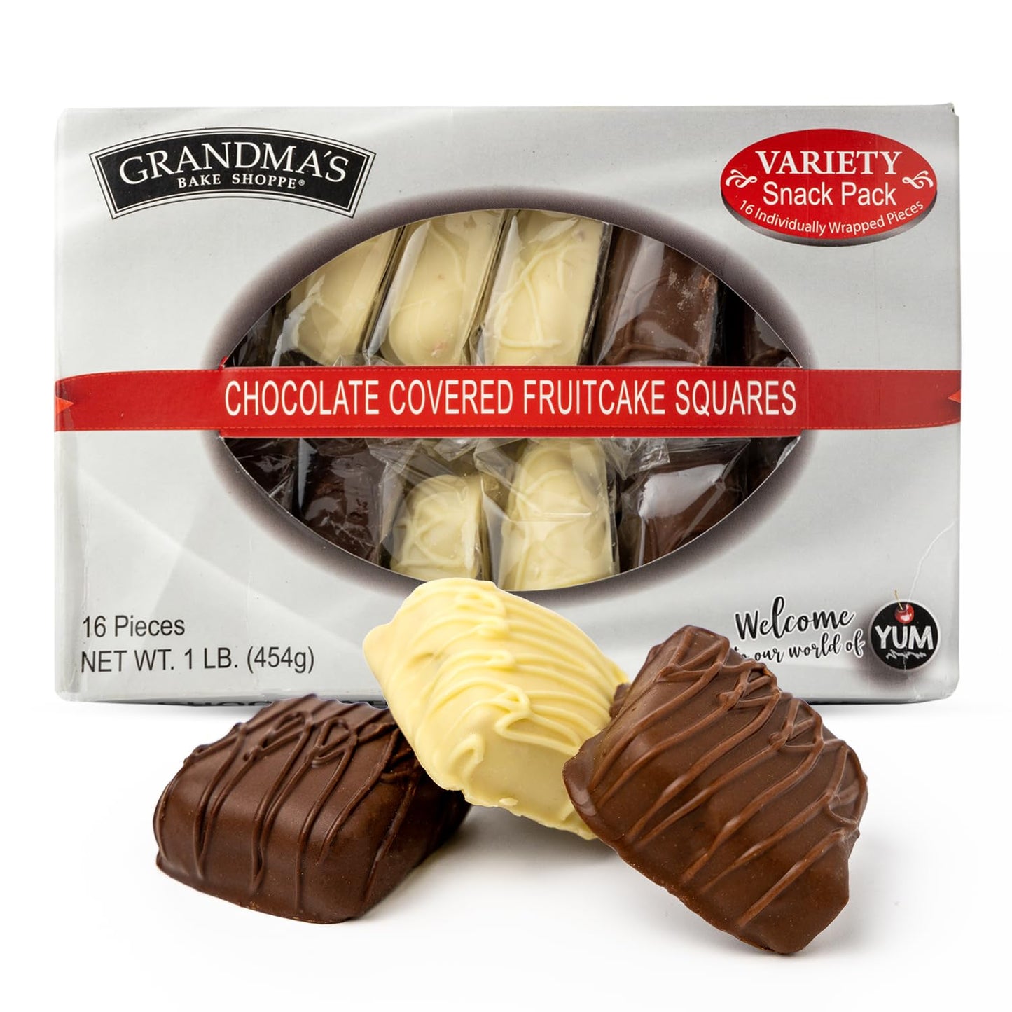 Beatrice Bakery Co GrandmaS Oriflavor Blendal Individually Wrapped Fruitcake Slices Real Fruit And Nuts Freshly Made Flavor Blend Flavor Blend And Flavor Blend Fruitcake Est. 1917 (16 Ounce Box Chocolate Variety)