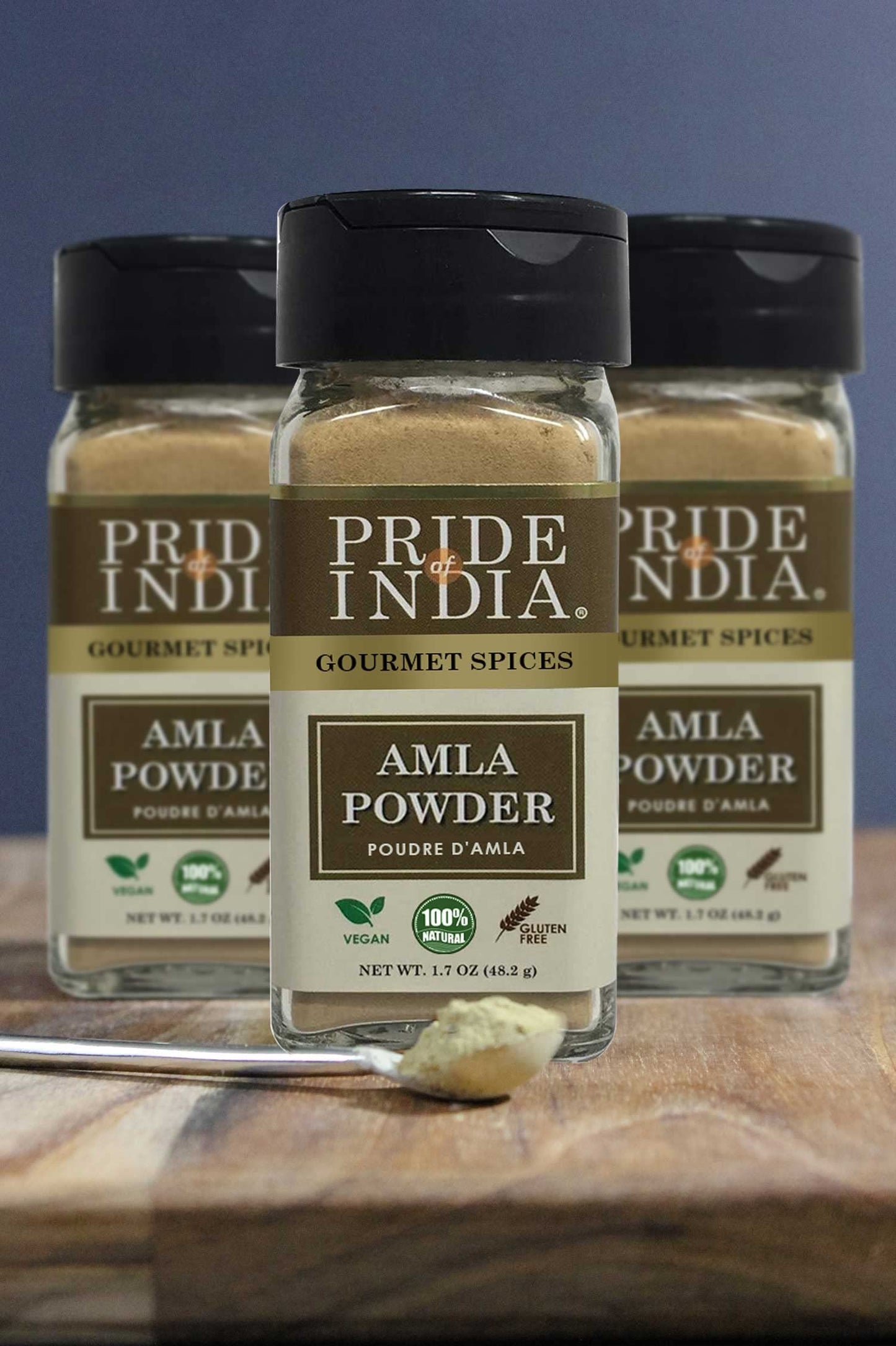 Pride Of India Amla Powder - Gourmet Spice - Antioxidant Rich - 1.7 oz - Gluten Free - Easy to Use
