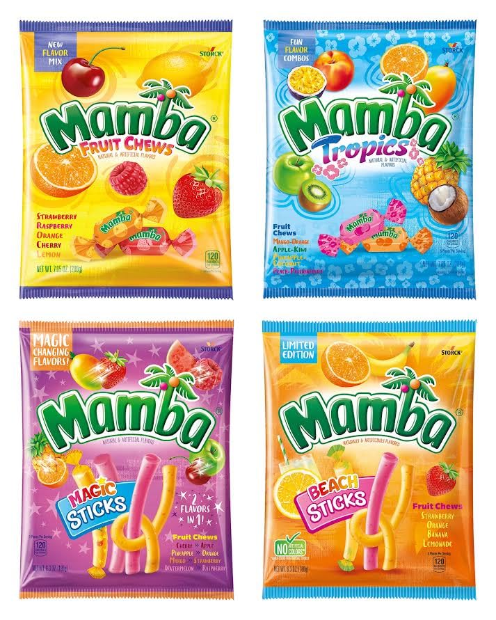Chewy Fruit Candy - 4-Pack Variety (Beach Magic Fruit Tropics) 26.7 Oz Total (2 ? 6.3 Oz + 2 ? 7.05 Oz)
