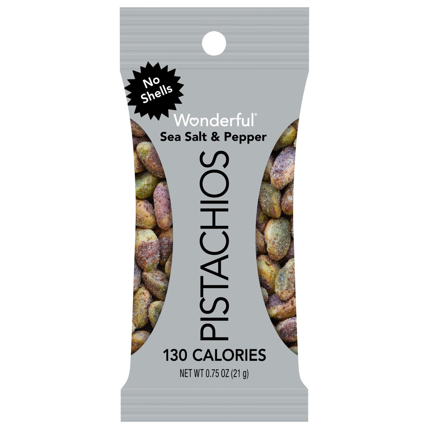 Wonderful Pistachios No Shells, Sea Salt & Pepper Flavored Nuts, 0.75 Ounce Bag (Pack Of 14), Protein Snacks, Gluten Free, Bulk,