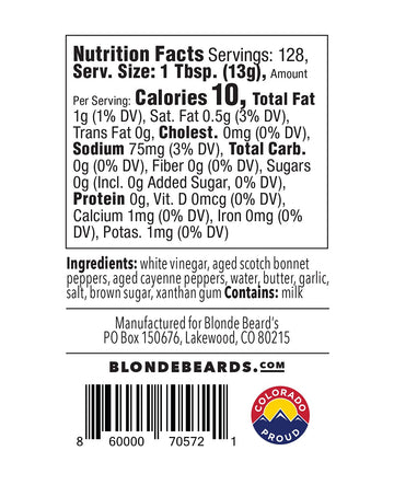 Blonde Beard s Buffalo Sauce - Holy Hell (Extra Hot) - Gourmet, Award Winning Sauce With Scotch Bonnet Peppers - Made With Real