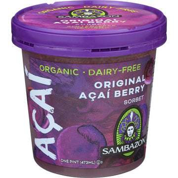 Sambazon Organic Acai Sorbet, 16 Fluid Ounce -- 8 Per Case