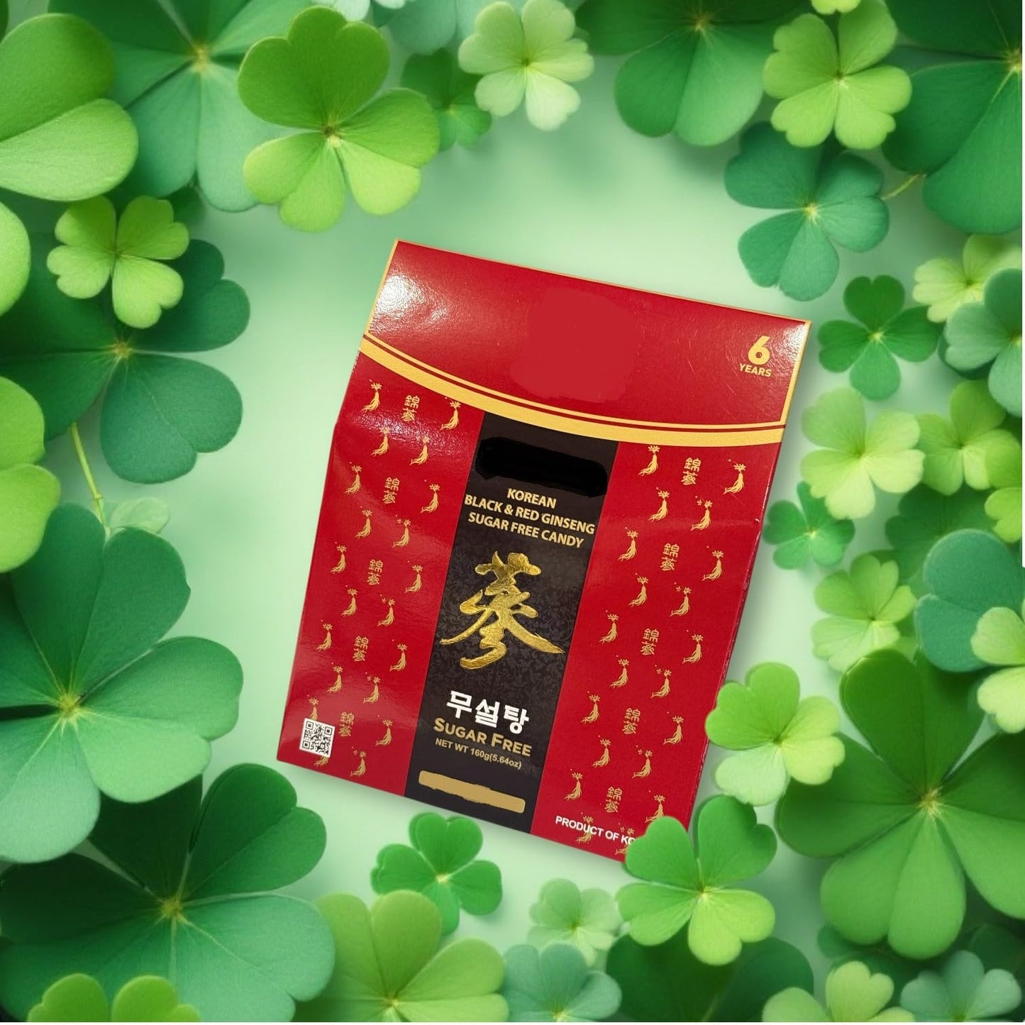 Korean Ginseng Candy, Sugar Free (1 Pack, Black And Red Ginseng)