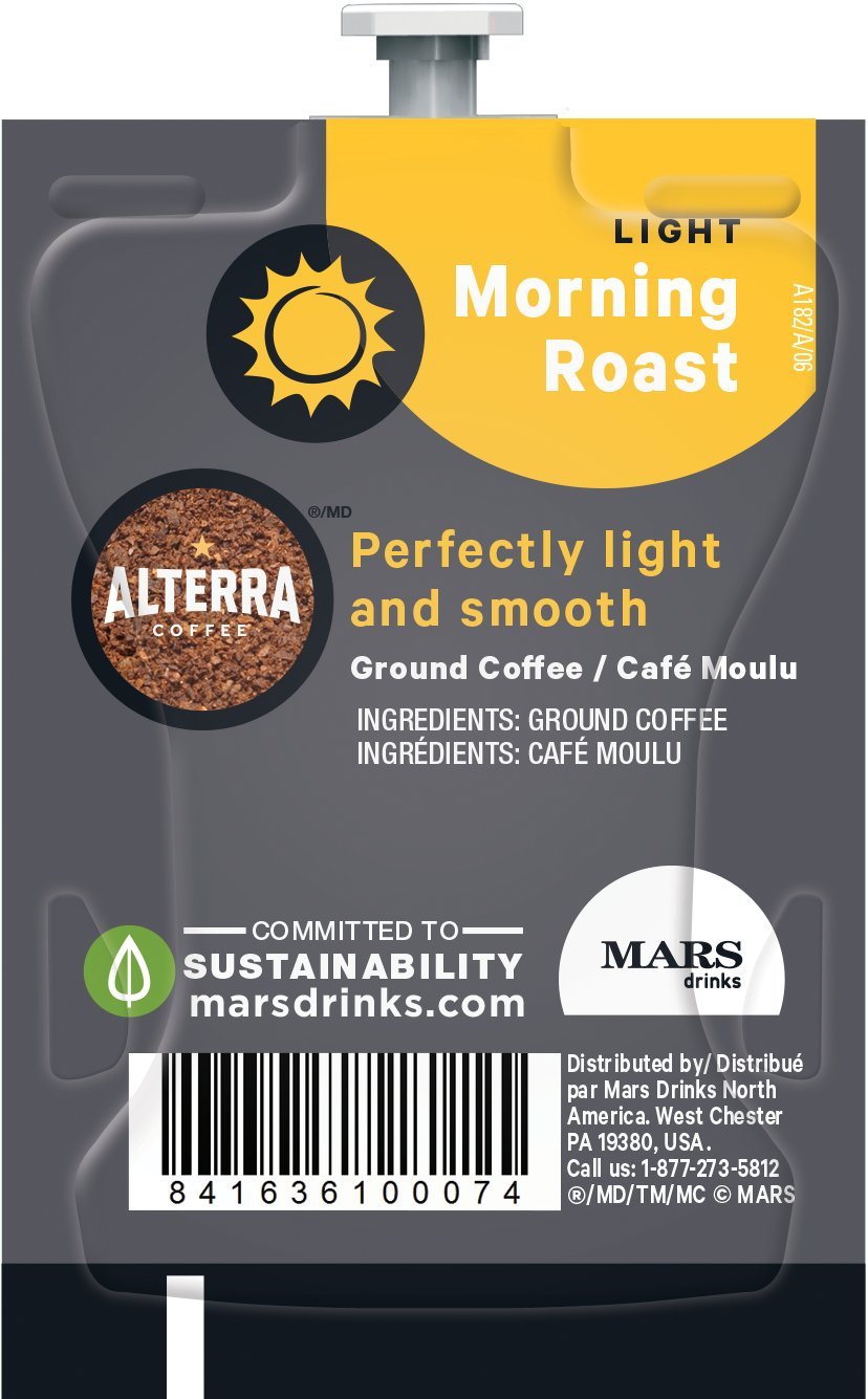 Alterra Coffee Morning Roast Single Serve Freshpacks For Mars Drinks Flavia Brewer, 20 Packets, 40 Oz