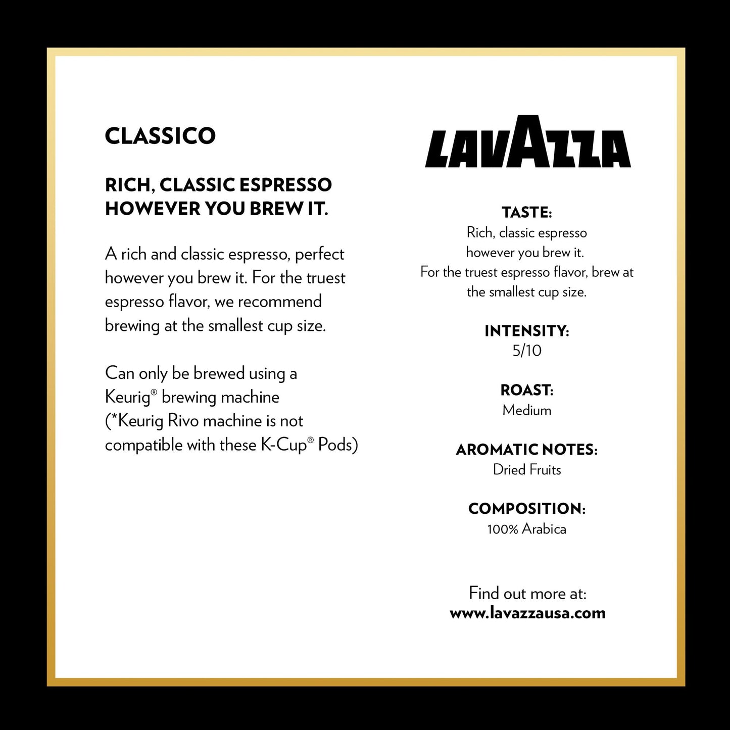Lavazza Espresso Single-Serve Coffee K-Cups For Keurig Brewer, 32 Count
