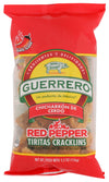 Guerrero Tender Cracklin Chicharrones Red Pepper Cracklins 5.5oz Bag