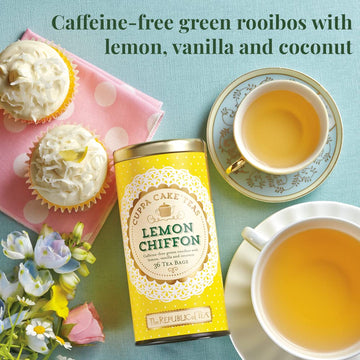The Republic of Tea Lemon Chiffon Cuppa Cake Tea, Herbal Green Rooibos, 36 Tea Bags