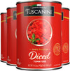 Tuscanini Diced Tomatoes 14.1oz (4 Pack) | 100% Italian Tomatoes, Delicious Taste & Texture, Perfect for Pizza and Sauces, BPA F