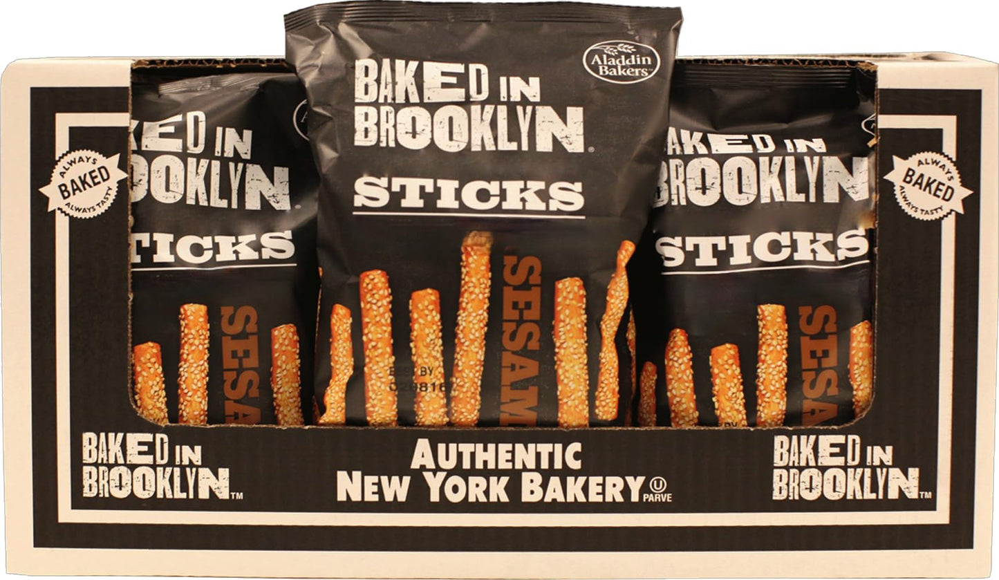 Baked In Brooklyn Sticks 0G Trans Fat No Cholesterol No Nonsense Certified Kosher - Sesame 6 Oz 12 Pack