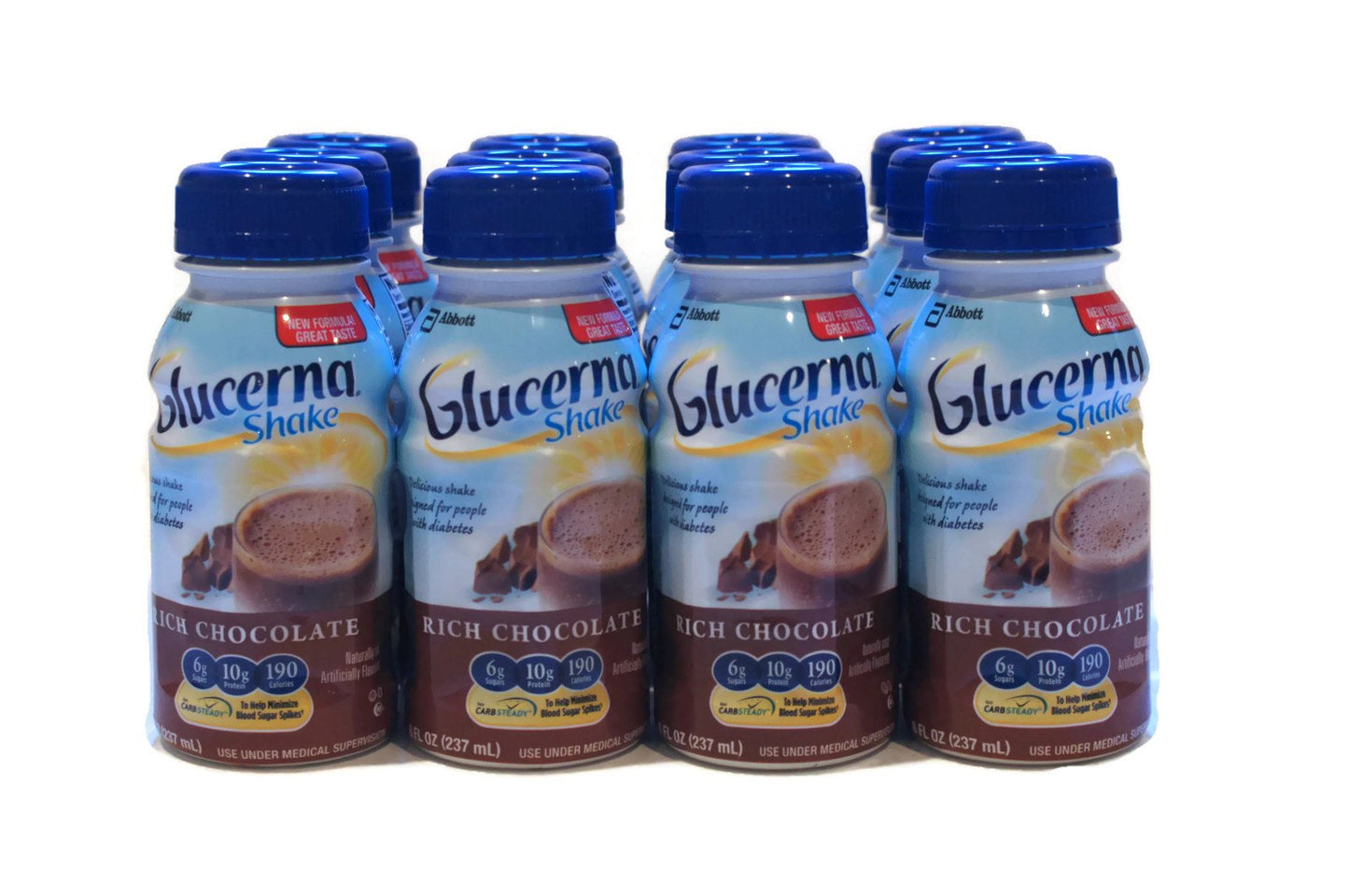 Abbott Glucerna Shakes Rich Chocolate, 8 Fl Oz (Pack of 12)