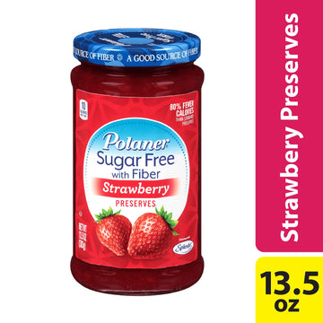 Polaner Sugar-Free Strawberry Preserves With Fiber, 13.5 Ounce