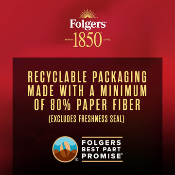 Folgers 1850 Black Gold Dark Roast Ground Coffee, 12 Ounce (Pack Of 6)