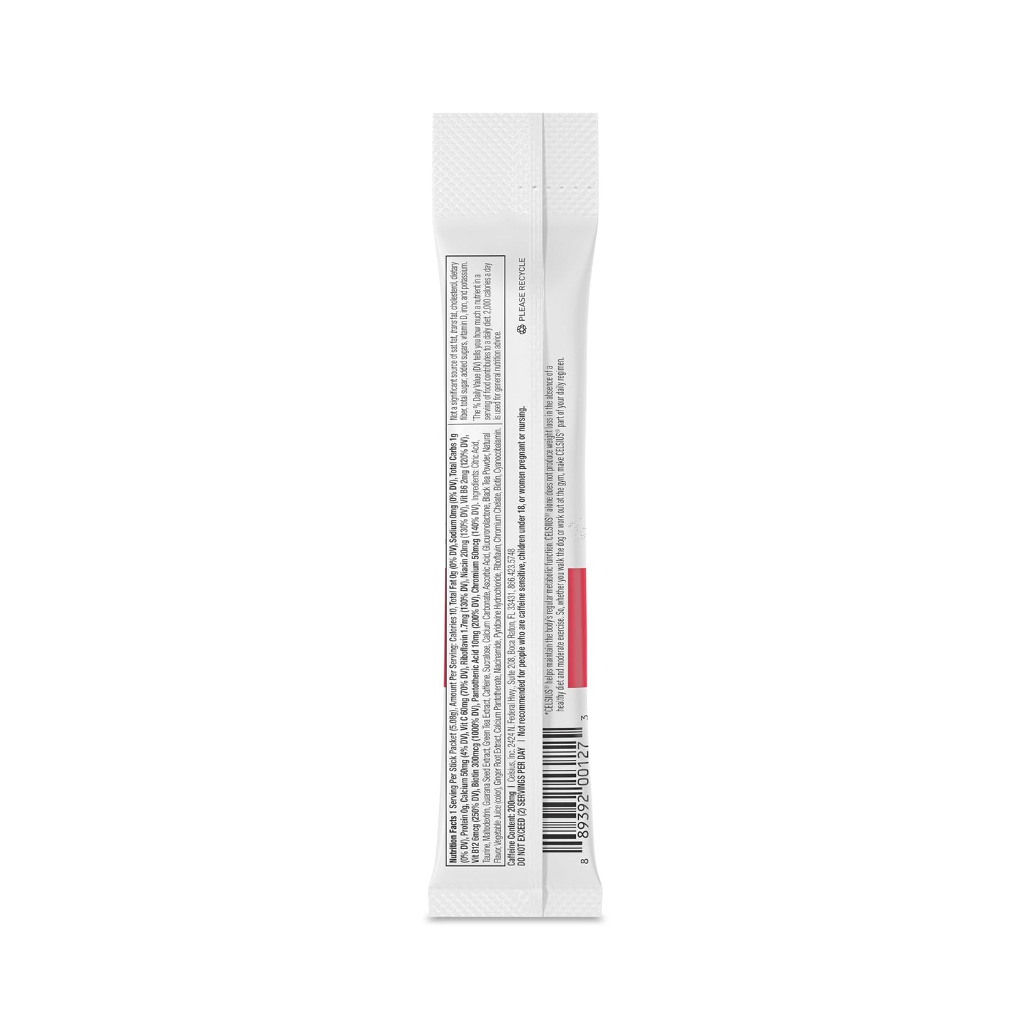 CELSIUS On-the-Go Powder Sticks Watermelon Ice, Essential Energy 2.5 Oz (14 Sticks per Pack)