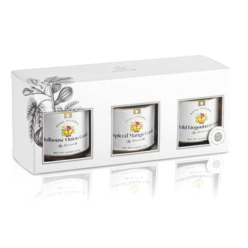 Gourmanity Savory Jam Gift Set, Full Repertoire Of Royal Preserve Confits, Onion Jam, Lingonberry Jam & Mango Chutney, All Natur
