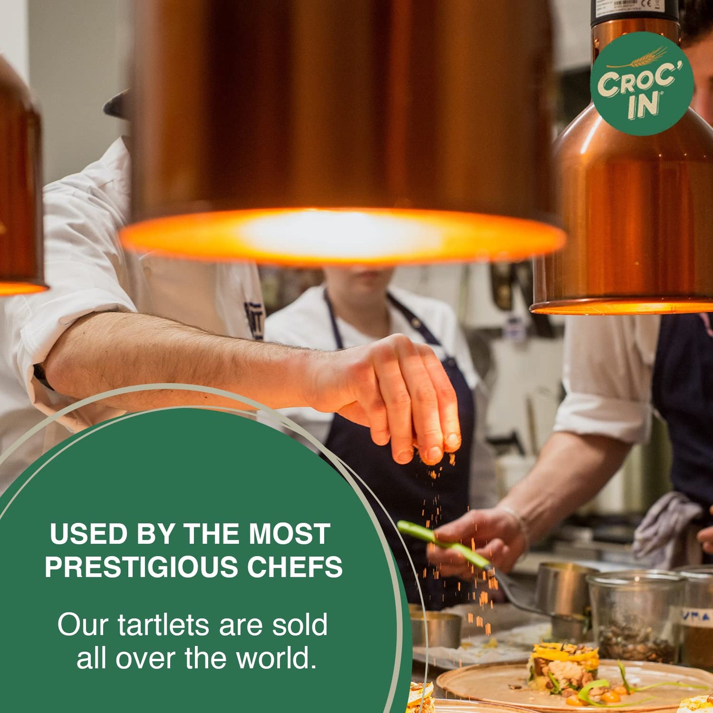 Croc'In - Orange Mini Tart Shells - Edible Appetizer Or Dessert Cups - Pastry Pans - Artisanal & Vegan Confection - 60 Pieces