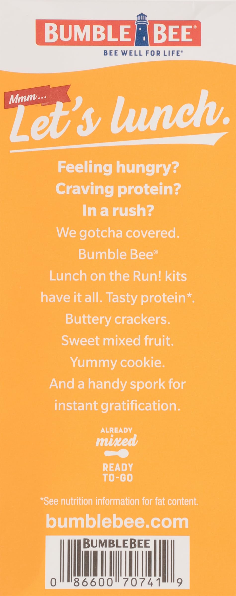 Bumble Bee Lunch On The Run Chicken Salad with ers Kit 8.2 oz - Ready to Eat Includes ers Cookie & Mixed Fruit - Shelf Stable & Convenient Source of Protein