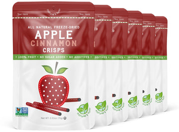 Nature'S Turn Freeze-Dried Fruit Snacks, Apple Cinnamon Crisps, Pack Of 6 (0.53 Oz Each)