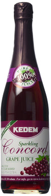 Kedem Sparkling Concord Grape Juice, 25.4 Fl Oz, Purple, Model 073490123610