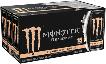 Monster Energy Reserve Peaches N Creme, Energy Drink, 16 Ounce (Pack of 15)