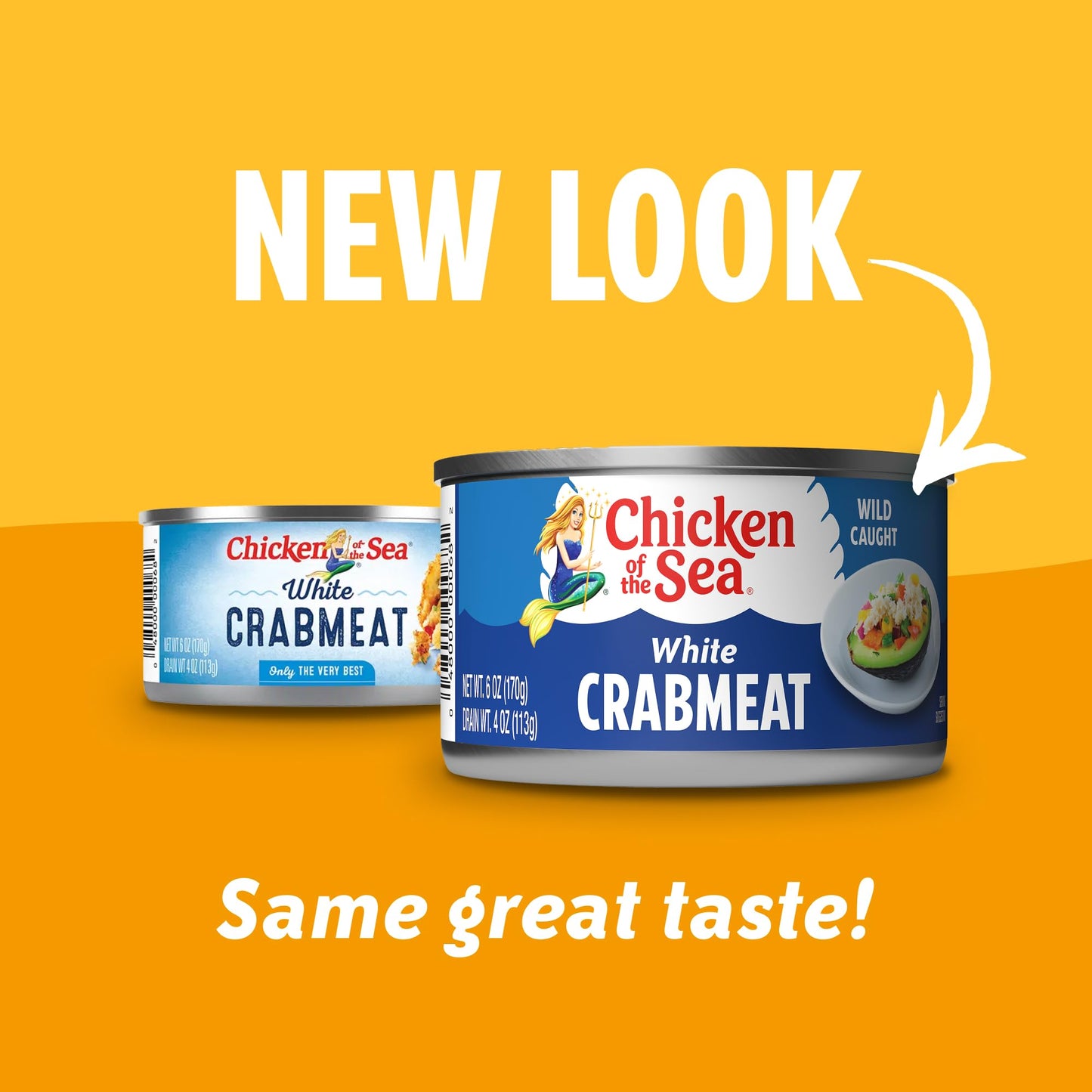 Chicken Of The Sea White Crab Meat, 6 Ounce Cans (Pack Of 12), High In Calcium, Wild Caught Canned Crabmeat