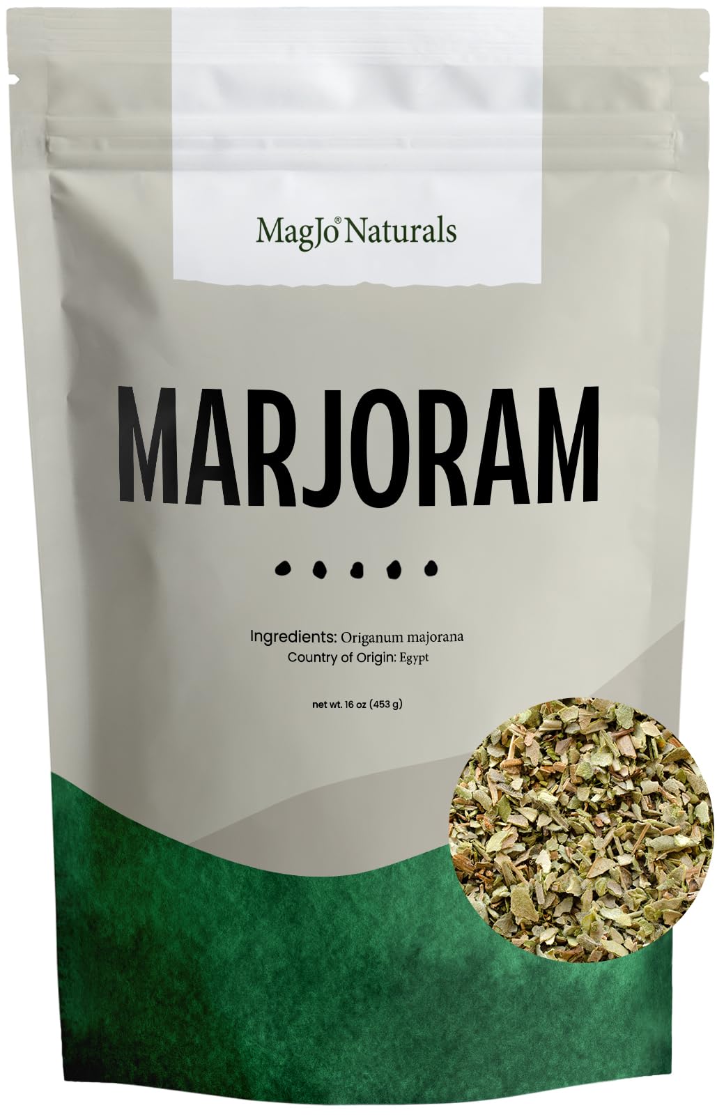 Marjoram Leaf Cut & Sifted | 1 Lb. Bulk Bag | Origanum Majorana L.