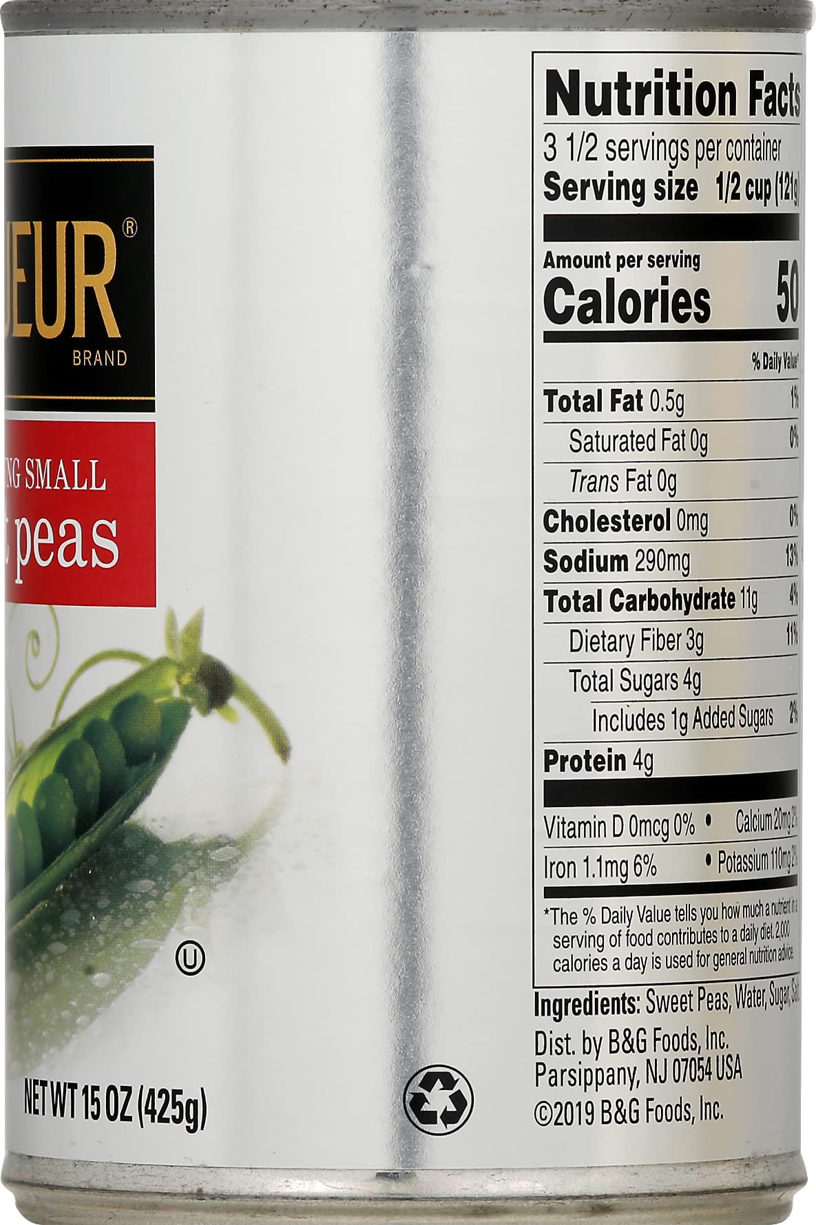 Le Sueur Very Young Small Sweet Peas, 15 Ounce (Pack Of 24)